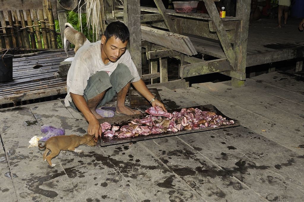 Préparation du plateau de viande